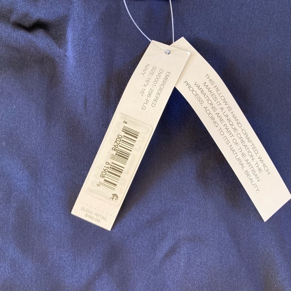 NWT Donna Karan Home Silk Embroidered Pillow Cover Sham - Picture 3 of 9